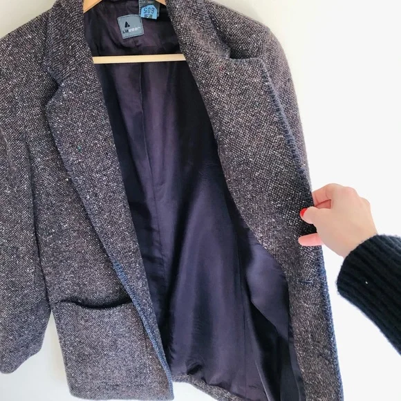 Tweedy square cut wool blazer - Picture 9 of 16